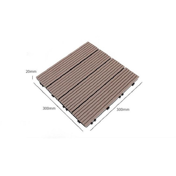 Outdoor Plastic Wood Waterproof Anti-corrosion Splicing Floor(Coffee)