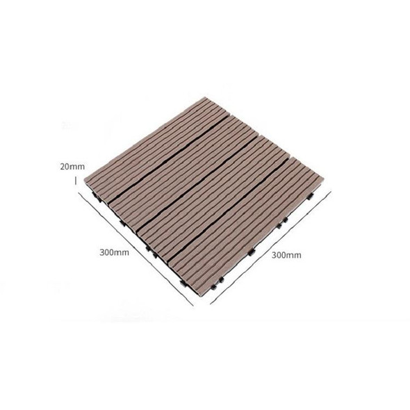 Outdoor Plastic Wood Waterproof Anti-corrosion Splicing Floor(Tea Color)