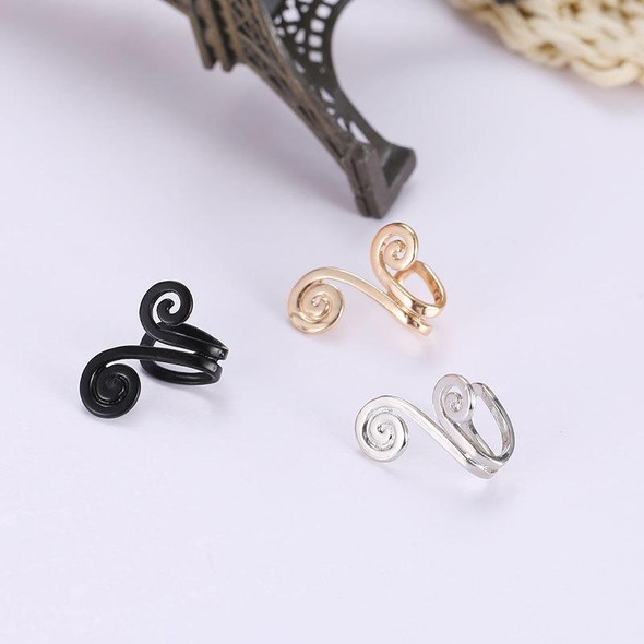 10 PCS Simple Finger Pressing Metal Ear Clip(03 Black 0442)