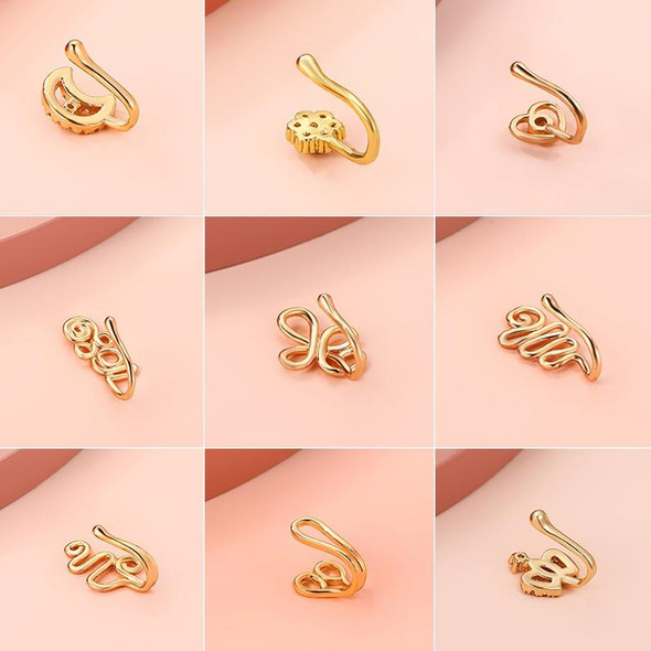 10 PCS U-shaped Nose Clip Copper Inlaid With Zircon Nose Decoration, Color: G-184 Silver