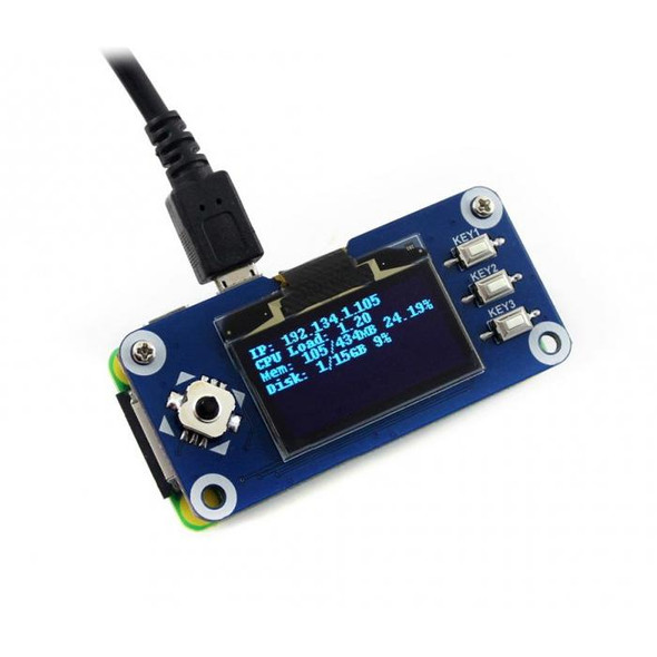 WAVESHARE 128x64 1.3inch OLED Display HAT for Raspberry Pi