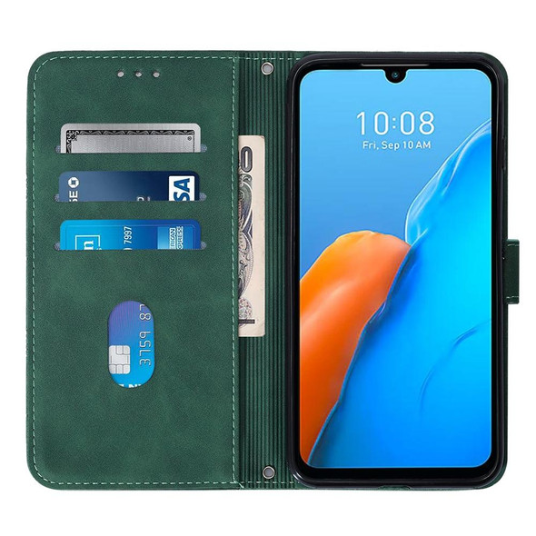 Infinix Note 12 Pro 4G Crossbody 3D Embossed Flip Leather Phone Case(Dark Green)