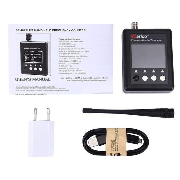 SF401 Plus Portable Handheld Frequency Counter for Walkie Talkie, Frequency: 27MHz-3000MHz