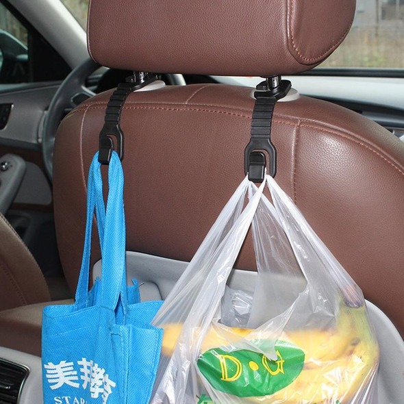 2 PCS Car Auto Seat Back Bottle Bag Holder Hook Pothook(Black)
