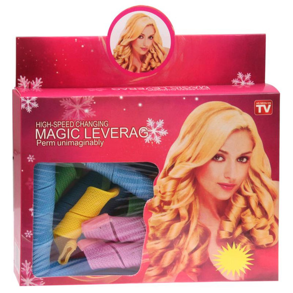 16 x Magic Leverage Circle Hair Styling Roller Curler(Green)