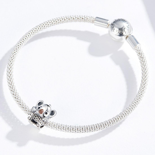 S925 Sterling Silver Cute Koala Animal Bead DIY Bracelet Accessory