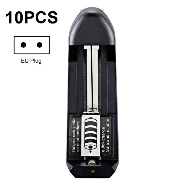 10 PCS BMAX Single Slot Direct Insert Power Supply 18650 Lithium Battery Charger(EU Plug)