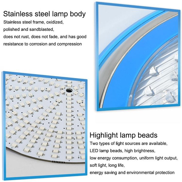 9W LED Stainless Steel Wall-mounted Pool Light Landscape Underwater Light(Warm White Light)