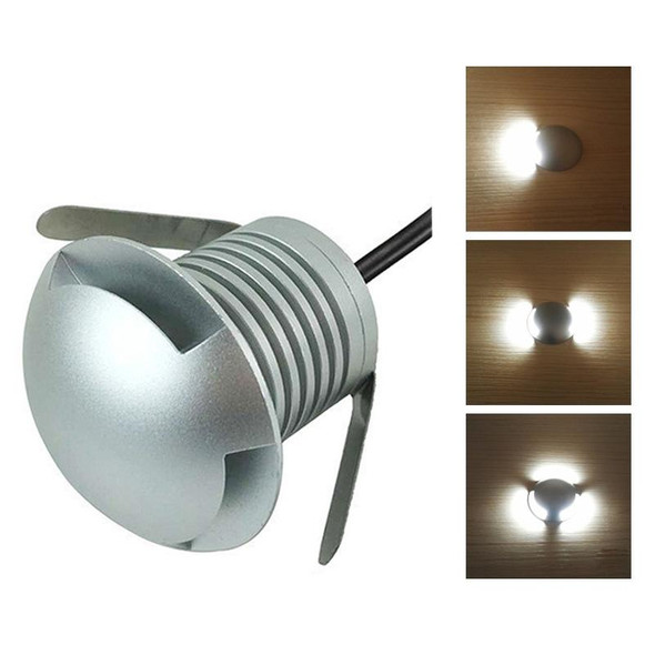 3W LED Embedded Polarized Buried Lamp IP67 Waterproof Turtle Shell Lamp Outdoor Garden Lawn Lamp, White Light 4000K Q3 Three-way Light
