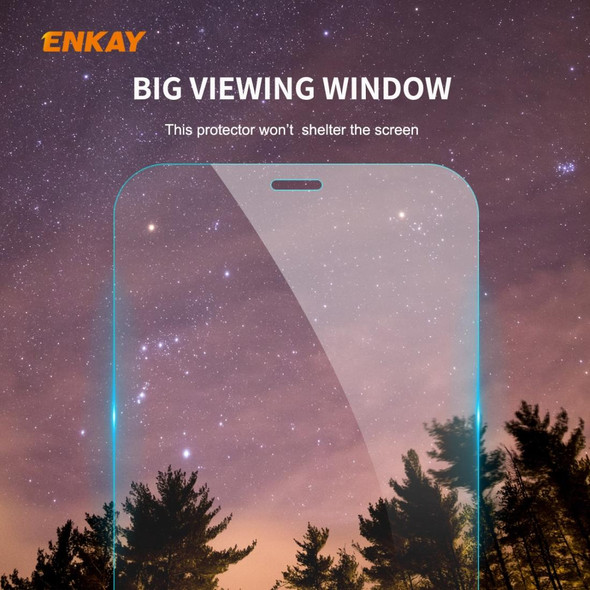 iPhone 12 / 12 Pro 2pcs ENKAY Hat-Prince 0.26mm 9H 2.5D Curved Edge Explosion-proof Tempered Glass Film