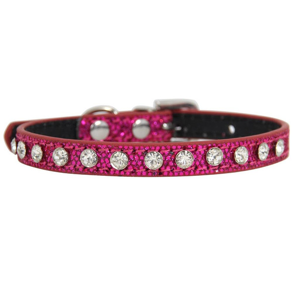 1.0 x 25cm Glitter Diamond Cat Neck Collar Decorative Supplies, Color: Diamond Rose Red