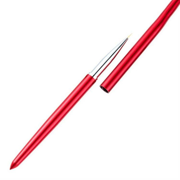 Nail Brush Color Painting Flower Carving Pen Pull Pen Light Therapy Gel Pen Flat Head Pen Nail Pen(Red)