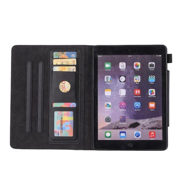 iPad Pro 11 (2020) & (2018) Big Metal Button Business Tablet PC Protective Leather Case with Bracket & Card Slot & Photo Holder & Wallet(Black)