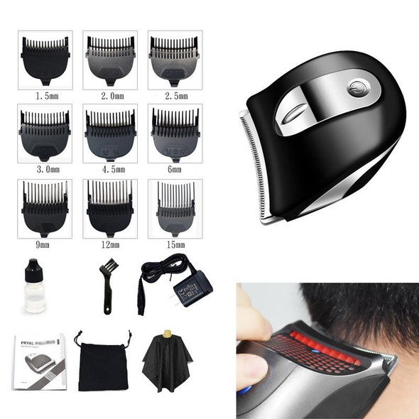HJ-2019 Men Electric Shaver Fader Self-help Hair Clipper with Cloth + Sponge, Standard Version, CN Plug