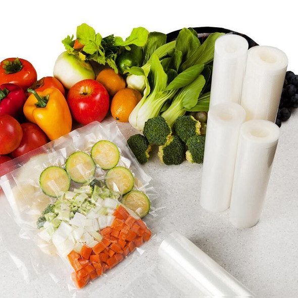 2 Rolls Food Vacuum Preservation Bag Grid Rice Packaging Vacuum Roll Bag, Size:17x500cm