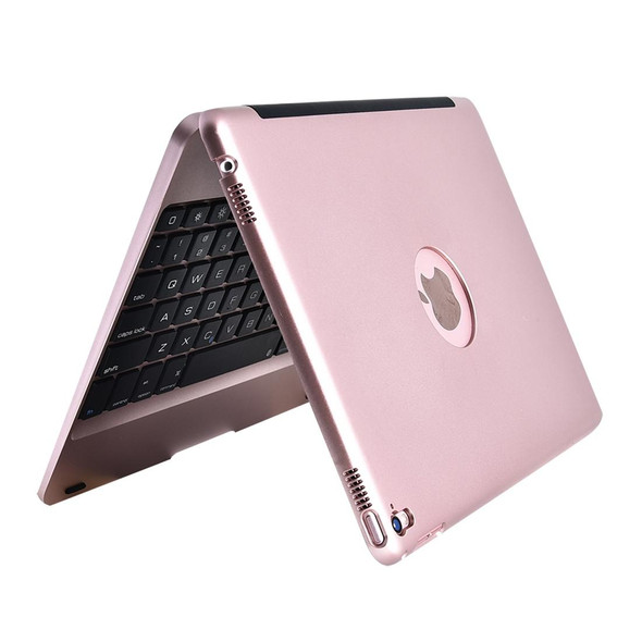 iPad Pro 9.7 inch / iPAD Air 2 Horizontal Flip Tablet Case + Bluetooth Keyboard(Rose Gold)