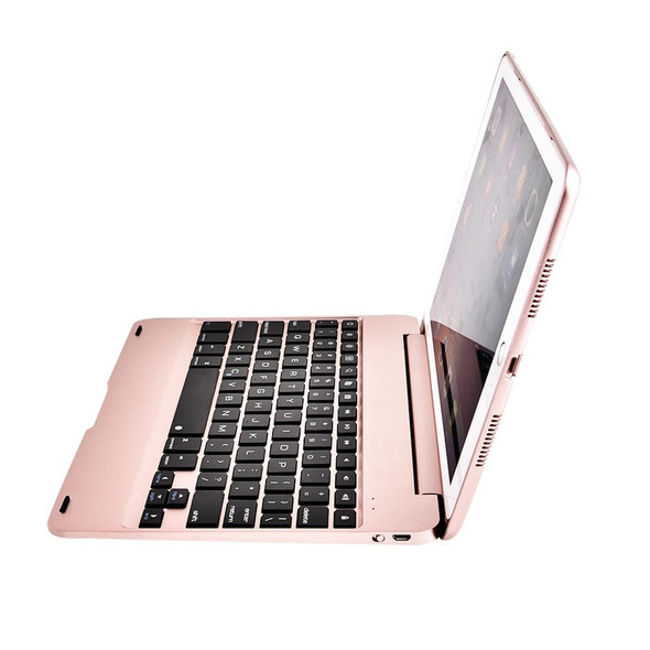 iPad Pro 9.7 inch / iPAD Air 2 Horizontal Flip Tablet Case + Bluetooth Keyboard(Rose Gold)