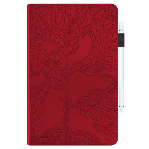 10 inch Life Tree Pattern Flip Universal Leatherette Tablet Case(Red)