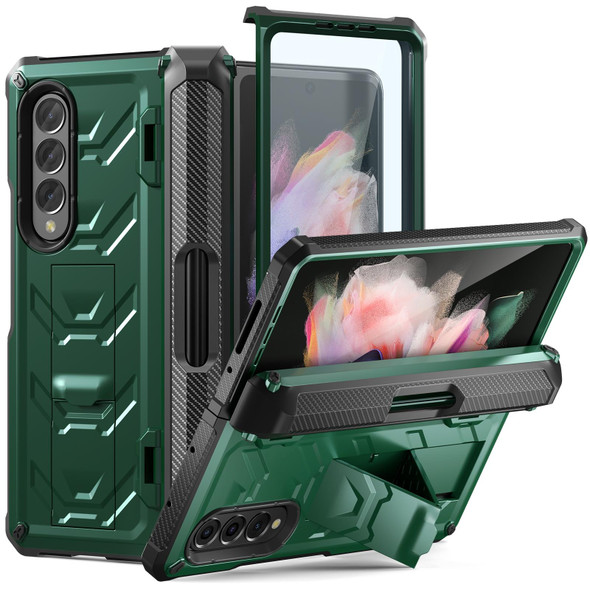 Samsung Galaxy Z Fold3 5G Armored All-inclusive Shockproof Folding Phone Case(Army Green)