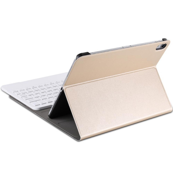 A098 Detachable Ultra-thin ABS Bluetooth Keyboard Tablet Case for iPad Air 4 10.9 inch (2020), with Stand(Gold)