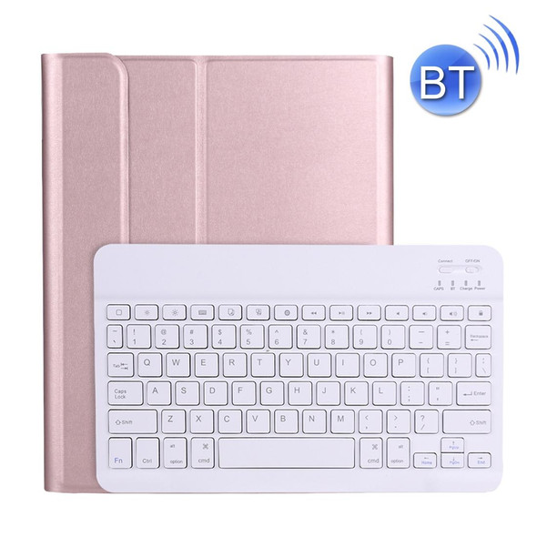 A11B 2020 Ultra-thin ABS Detachable Bluetooth Keyboard Tablet Case for iPad Pro 11 inch (2020), with Pen Slot & Holder (Rose Gold)