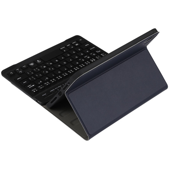 A06S Detachable Lambskin Texture Ultra-thin TPU Backlight Bluetooth Keyboard Leatherette Tablet Case with Stand - iPad mini 6 (Blue)