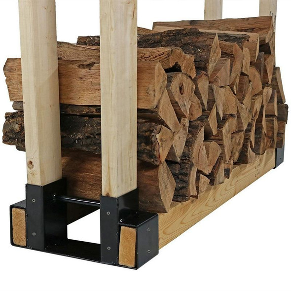 Heavy Duty Firewood Racks Indoor And Outdoor Wood Storage Racks(Black)