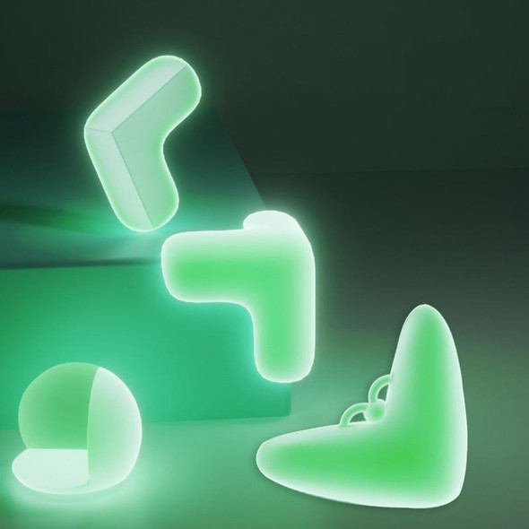 10 PCS Luminous Anti-bump Corner Transparent Coffee Table Corner Protector,Style: L-shape