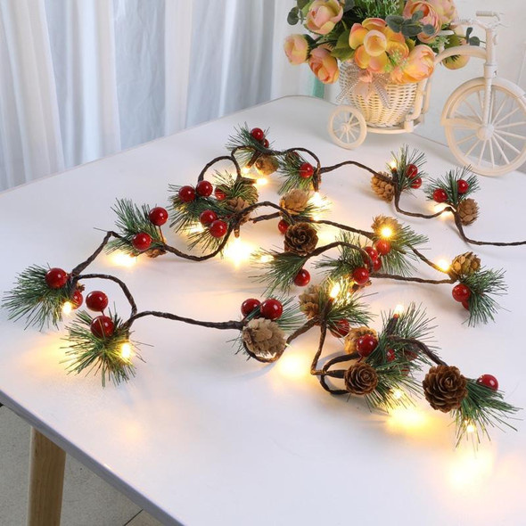 Christmas Pine Needles Colorful Light Pine Cone Upgrade Style String Lamp  Length: 2m