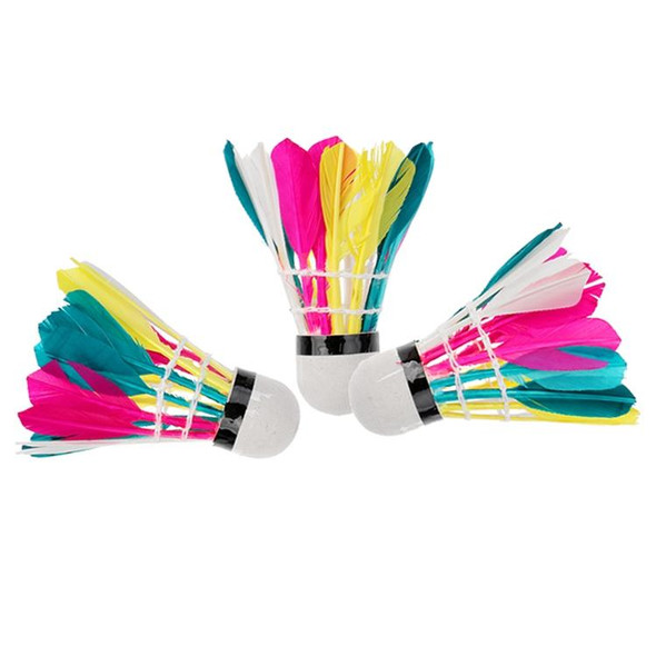 3 PCS Colorful Badminton, Suitable for Home Entertainment