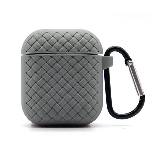 AirPods 2 / 1 Weave Texture TPU Protective Case(Grey)