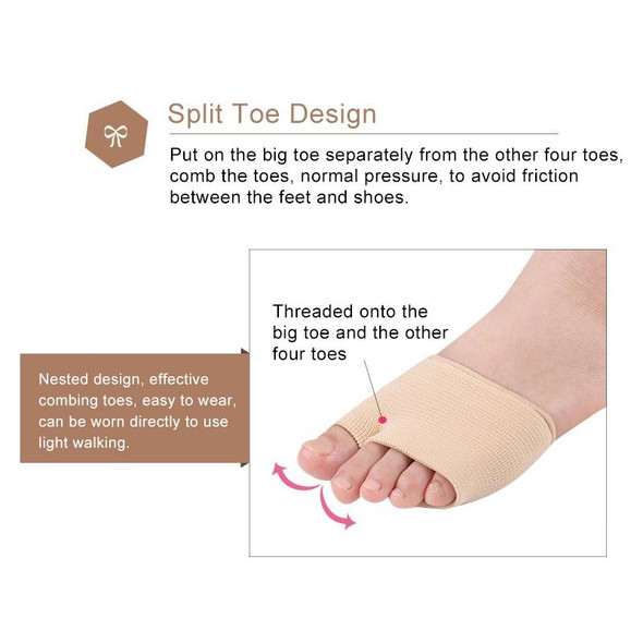 5 Pairs Threaded Thumb Valgus Care Foot Forefoot Thickened Super Soft Thumb Protector, Size: S