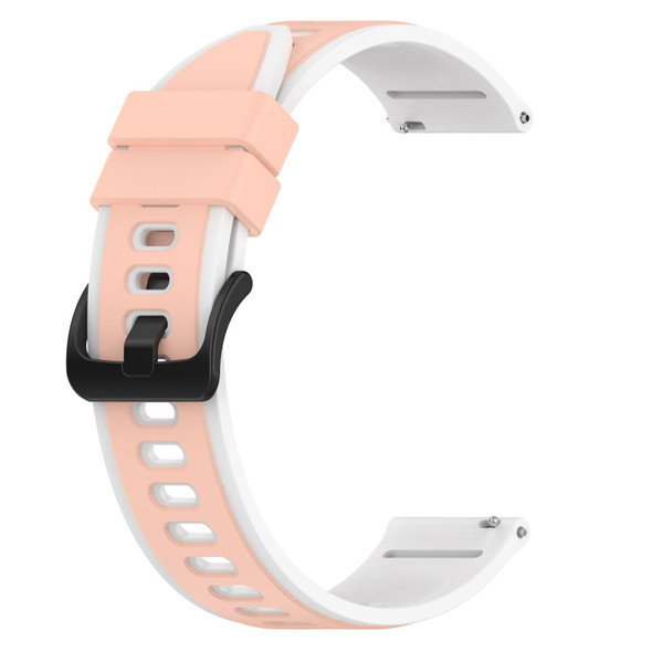 Xiaomi MI Watch S1 Pro 22mm Two-Color Silicone Watch Band(Pink+White)