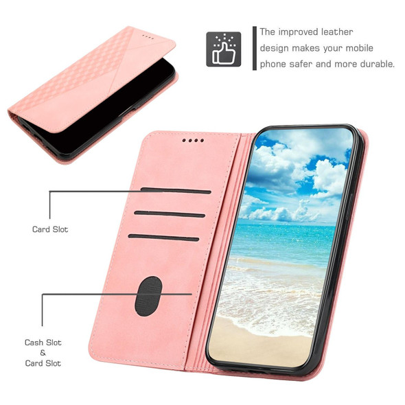 OPPO Reno8 Pro+ 5G/Reno8 Pro 5G Global Diamond Splicing Skin Feel Magnetic Leather Phone Case(Rose Gold)