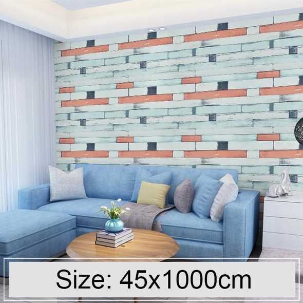 Wood Stone Creative 3D Stone Brick Decoration Wallpaper Stickers Bedroom Living Room Wall Waterproof Wallpaper Roll, Size: 45 x 1000cm