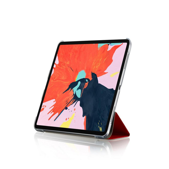 Silk Texture Horizontal Flip  Clip Magnetic PU Leather Case for iPad Pro 12.9 inch (2018), with Three-folding Holder & Sleep / Wake-up Function(Green)