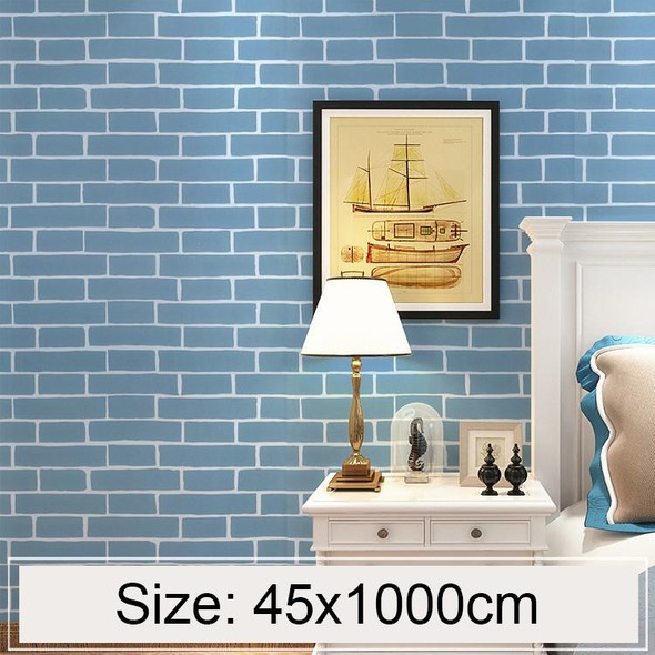 Mediterranean Brick Creative 3D Stone Brick Decoration Wallpaper Stickers Bedroom Living Room Wall Waterproof Wallpaper Roll, Size: 45 x 1000cm