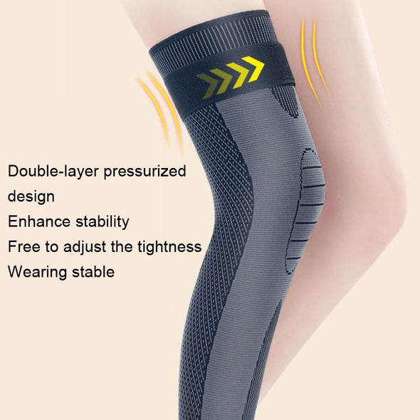 1 Pairs Anti-slip Compression Straps Keep Warm and Lengthen Knee Pads, Size: XXL(Mugwort Orange)