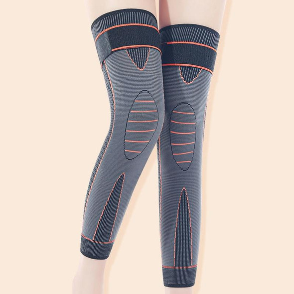1 Pairs Anti-slip Compression Straps Keep Warm and Lengthen Knee Pads, Size: XXL(Warm Orange)