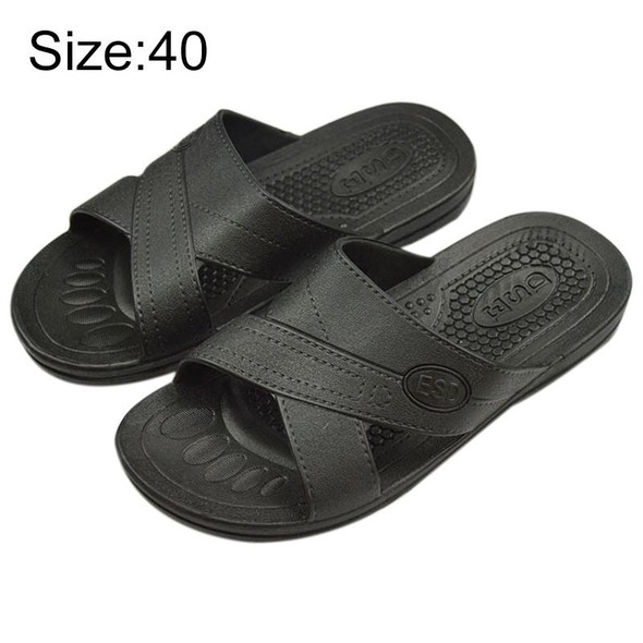 Anti-static Non-slip X-shaped Slippers, Size: 40 (Black)