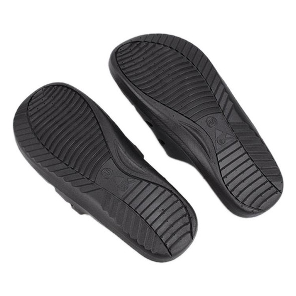 Anti-static Anti-skid Six-hole Slippers, Size: 44 (Black)