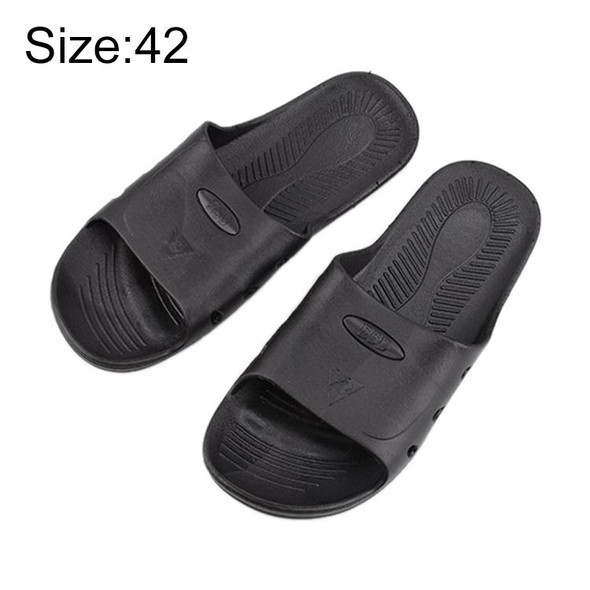 Anti-static Anti-skid Six-hole Slippers, Size: 42 (Black)