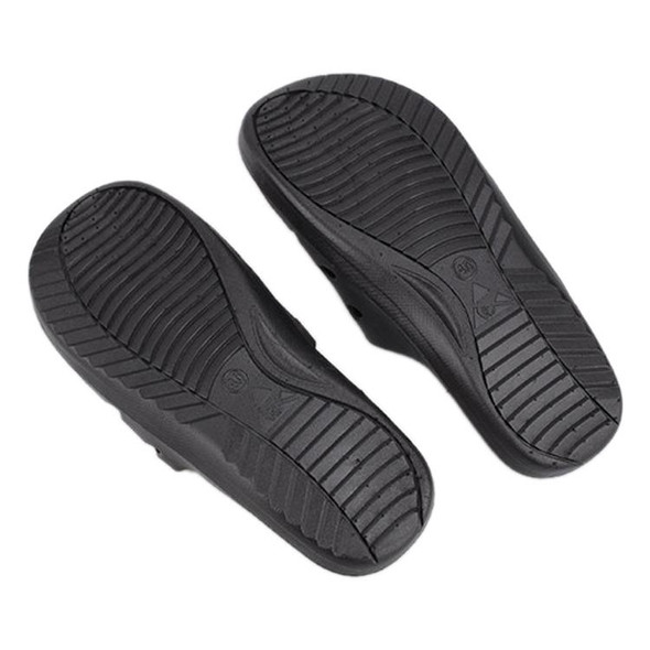Anti-static Anti-skid Six-hole Slippers, Size: 42 (Black)