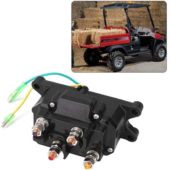 UTV / Pickup Truck / ATV Electric Winch Relay Heavy Duty Solenoid Contactor with Rocker Arm & Switch