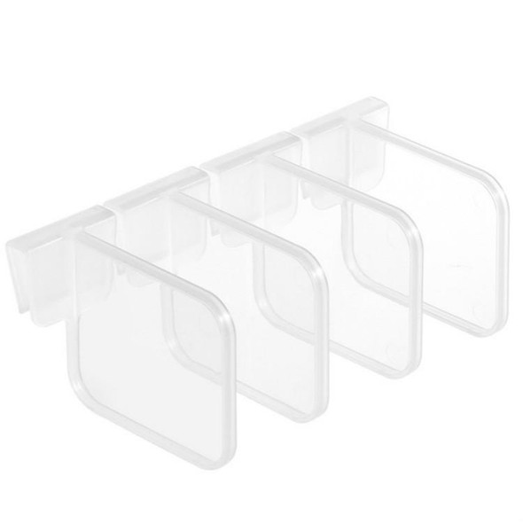 10 Sets Refrigerator Internal Drawer Shelf Classification Partition Plastic Transparent Baffle(Transparent)