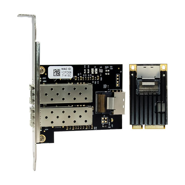 ST7243 MiniPCI-E Dual Interface Fiber Gigabit Fiber Optic SFP Server Network Card