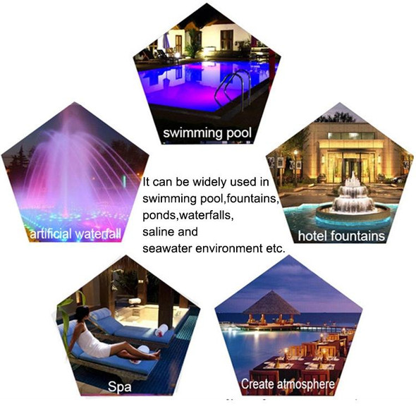 24W LED Stainless Steel Wall-mounted Pool Light Landscape Underwater Light(Colorful Light)