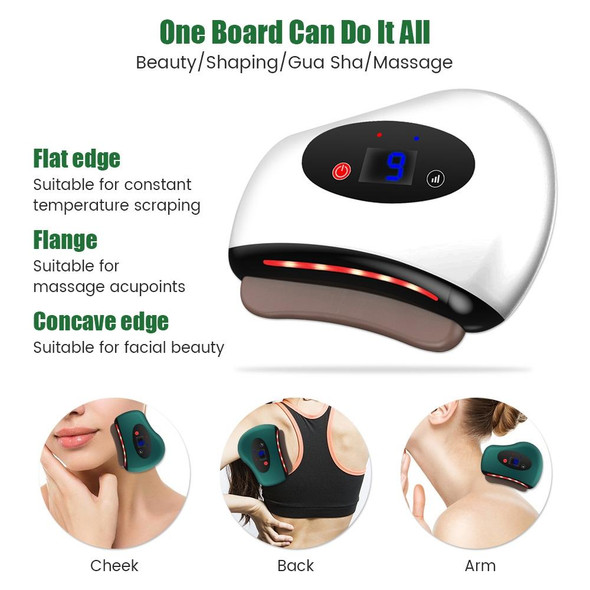 12 Gear Ordinary Baseplate Electric Scraping Board Massage Board(White)