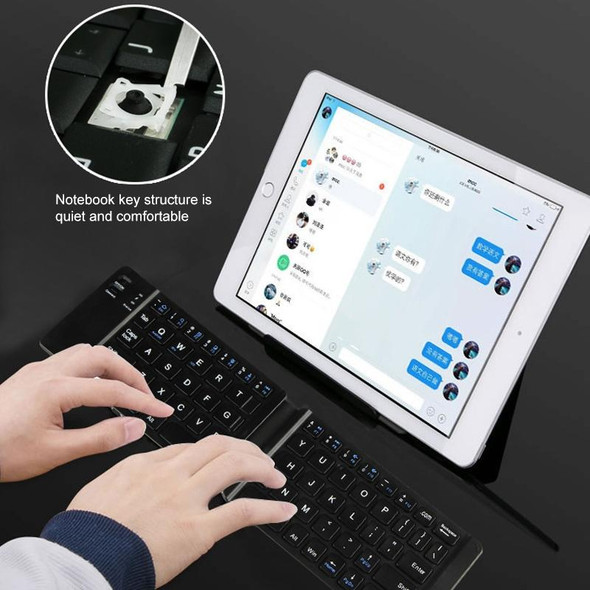 K018 USB Charging Foldable 67 Keys Bluetooth Wireless Keyboard (Silver)