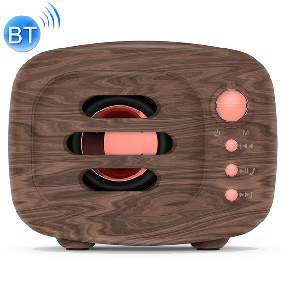 B11 Bluetooth 5.0 Retro Style Wireless Bluetooth Speaker, Supports Hands-free Calling & 32GB TF Card & 3.5mm Audio Jack (Wood)